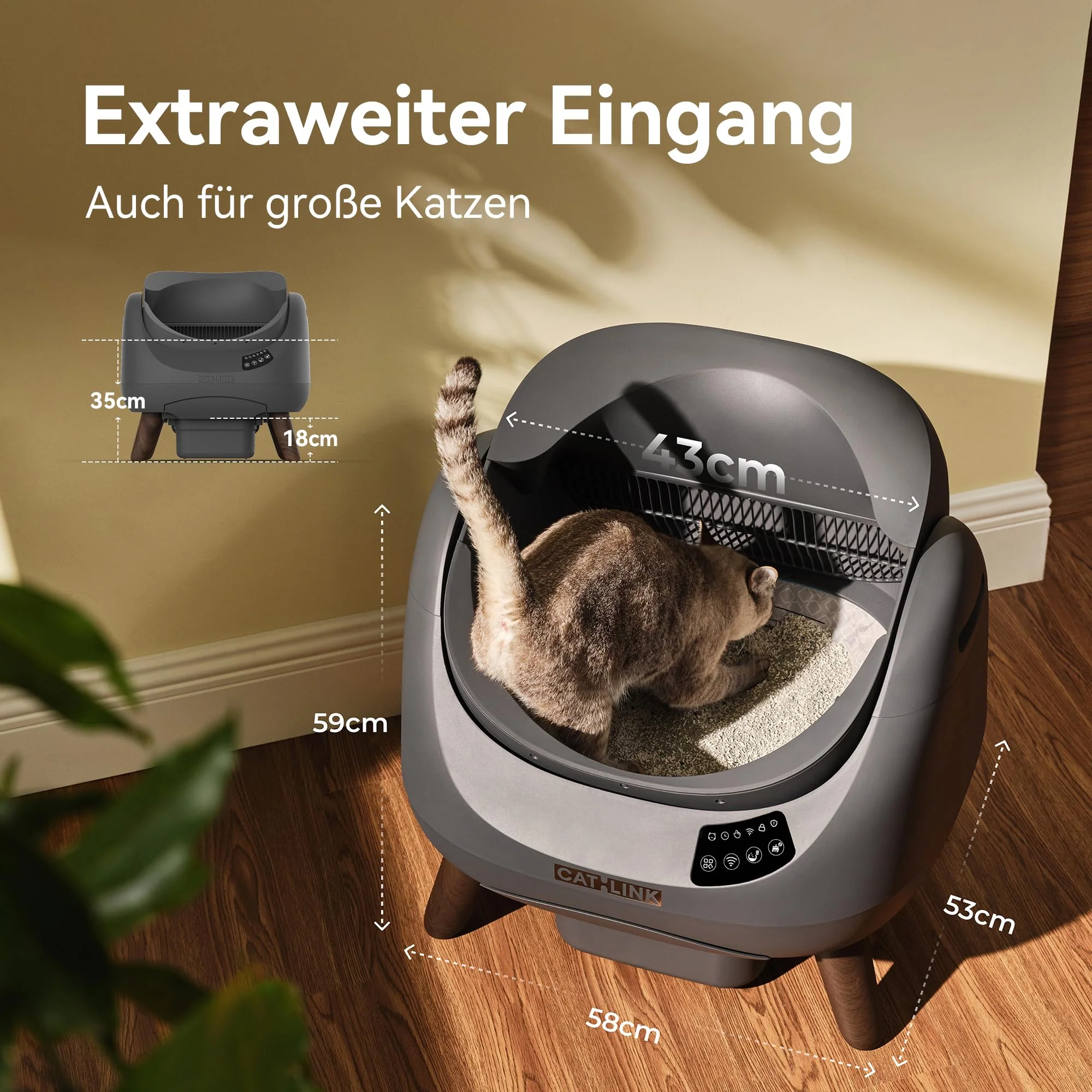 CATLINK Open-X Open Top Self-cleaning Litter Box - Image 31