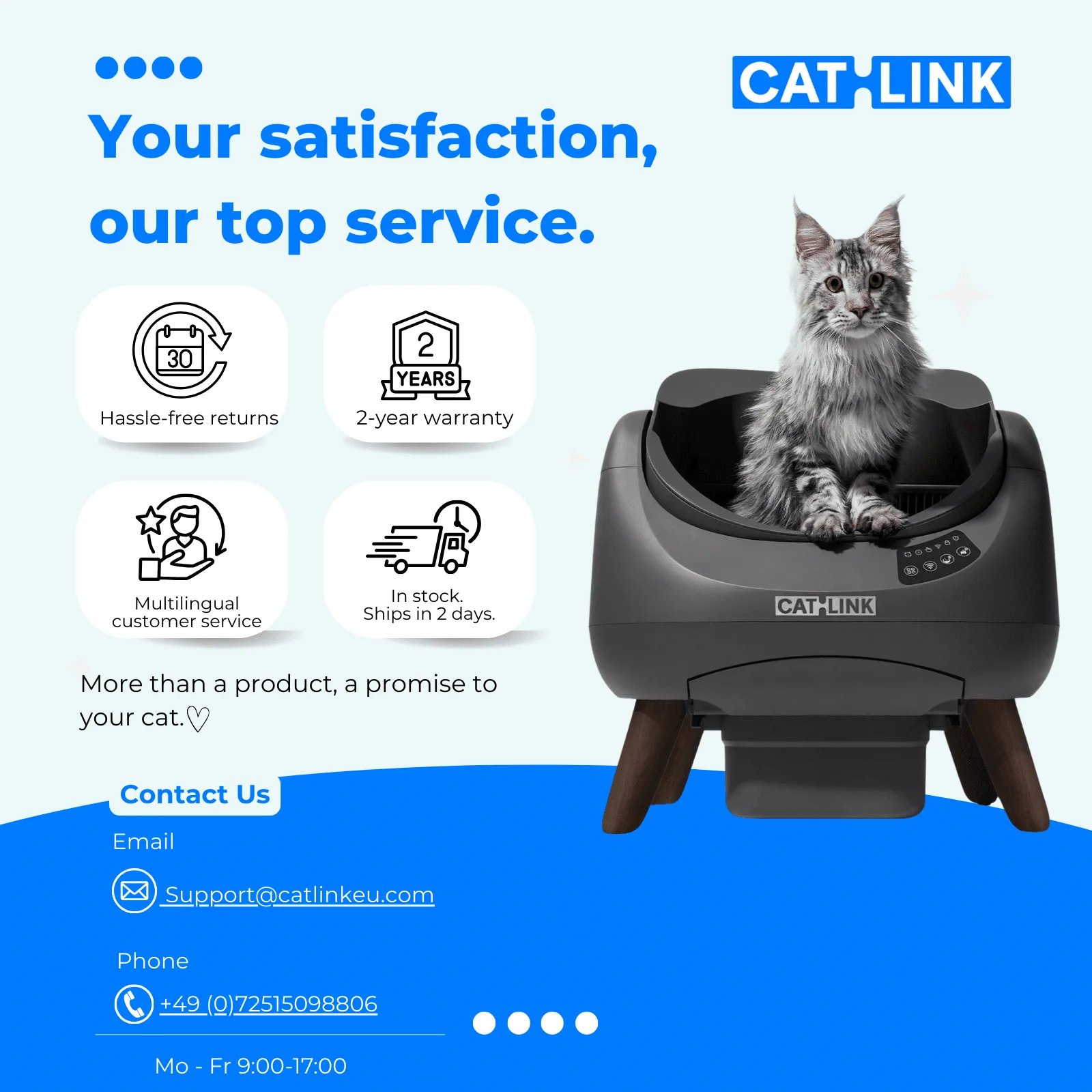 CATLINK Open-X Open Top Self-cleaning Litter Box - Image 8