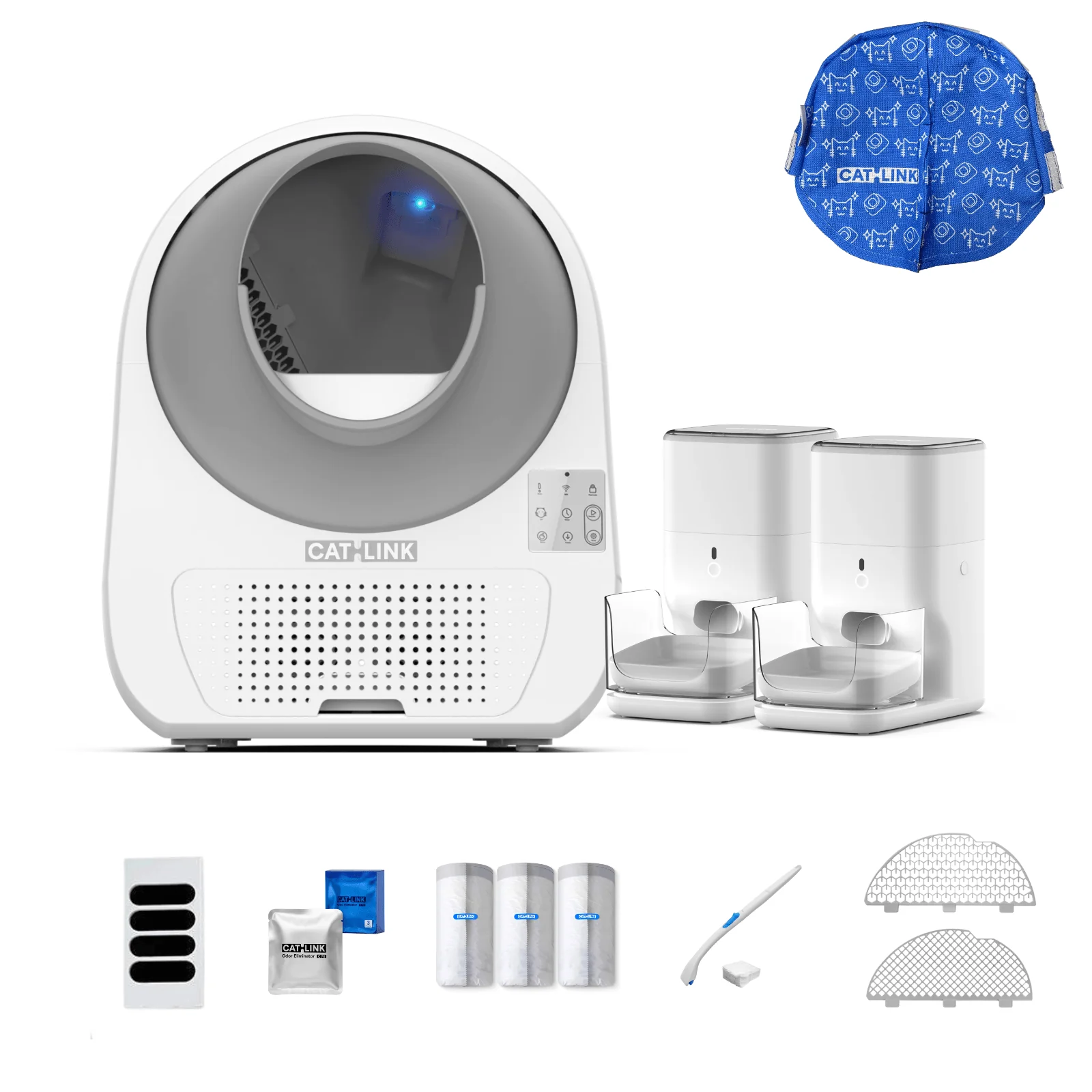 Clean & Feed Bundle - Litter Box, Feeder & Water Fountain Complete Set - Image 101