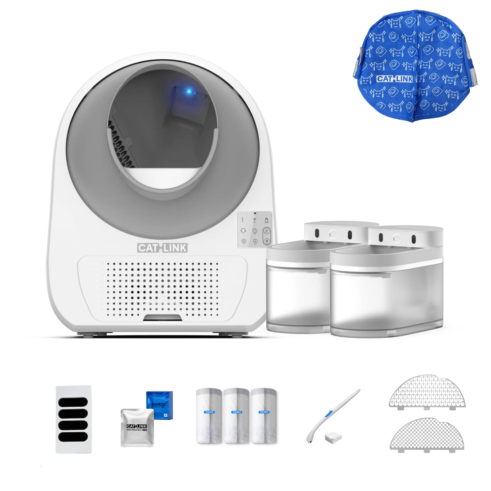 Clean & Feed Bundle - Litter Box, Feeder & Water Fountain Complete Set - Image 103
