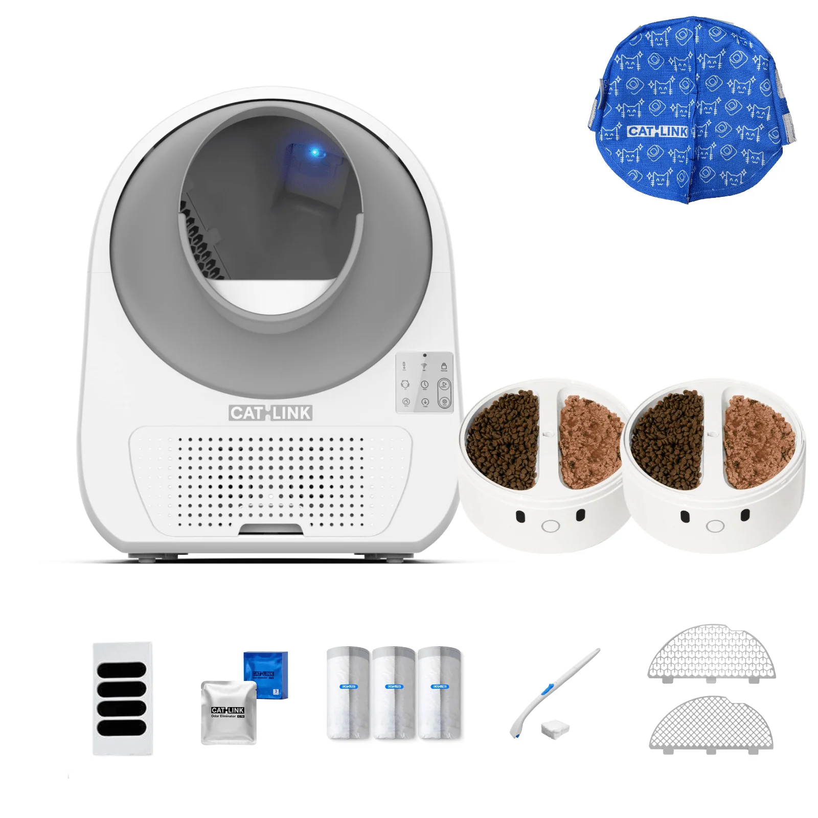 Clean & Feed Bundle - Litter Box, Feeder & Water Fountain Complete Set - Image 104