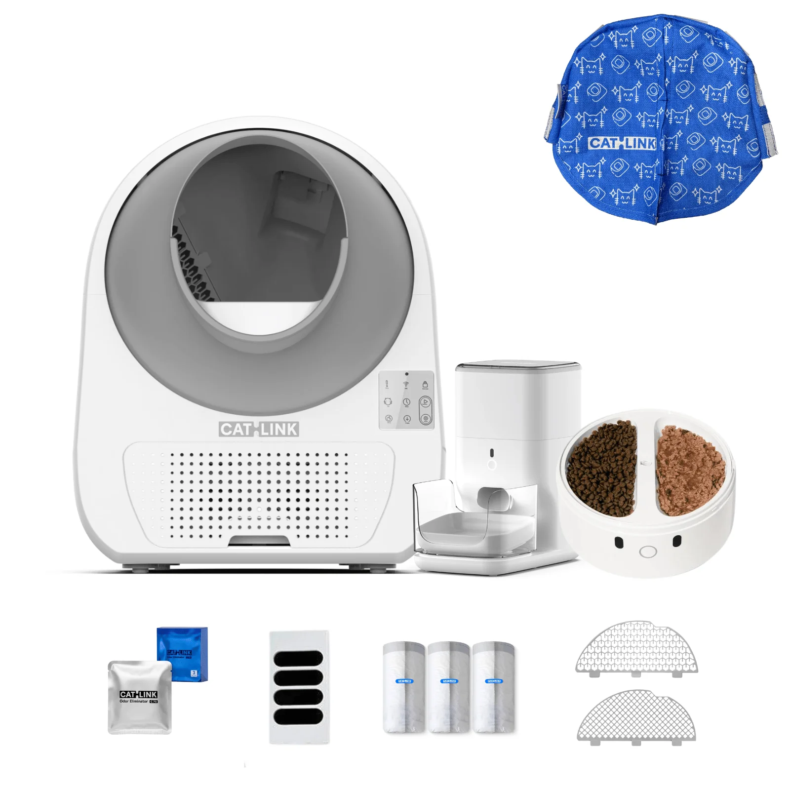 Clean & Feed Bundle - Litter Box, Feeder & Water Fountain Complete Set - Image 107