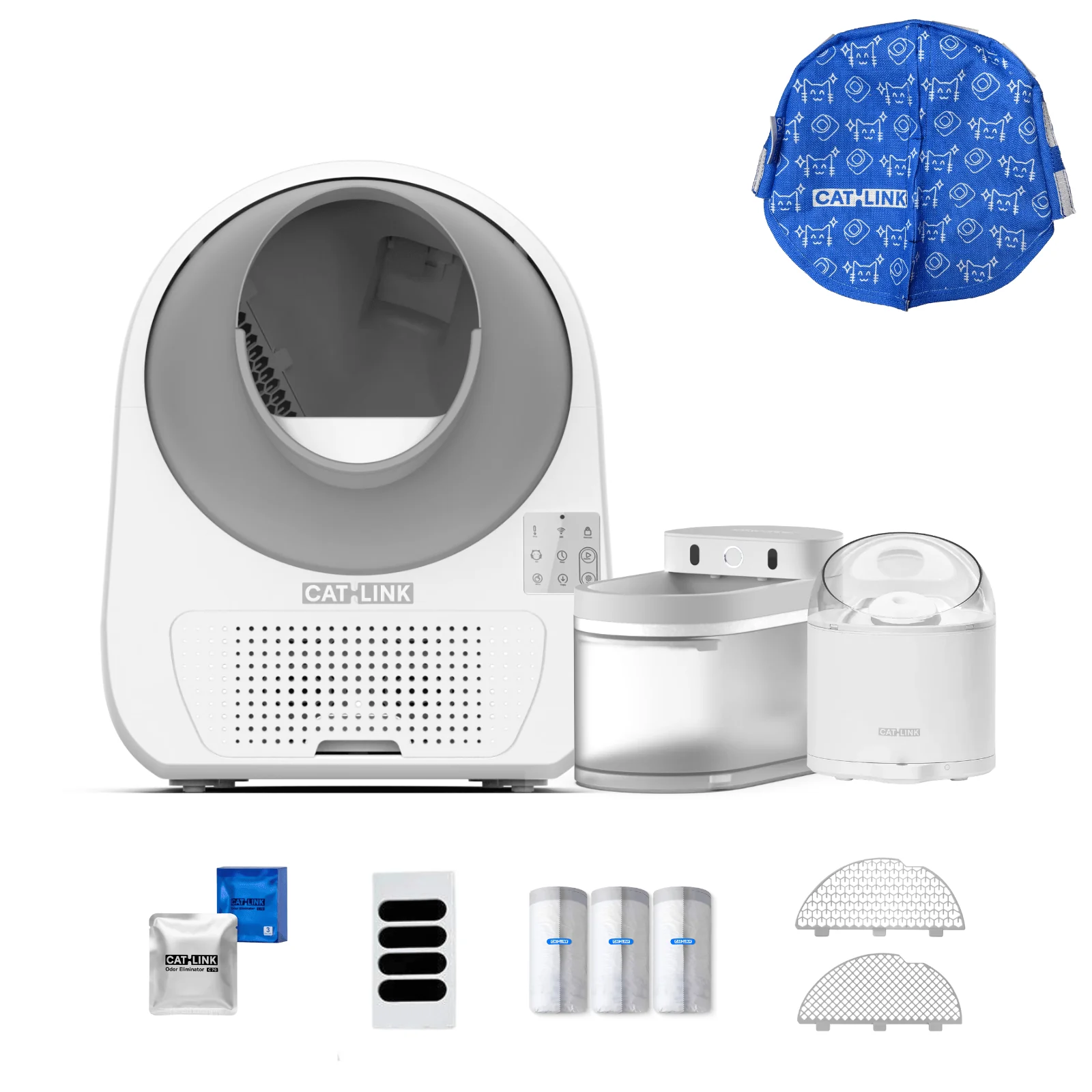 Clean & Feed Bundle - Litter Box, Feeder & Water Fountain Complete Set - Image 110