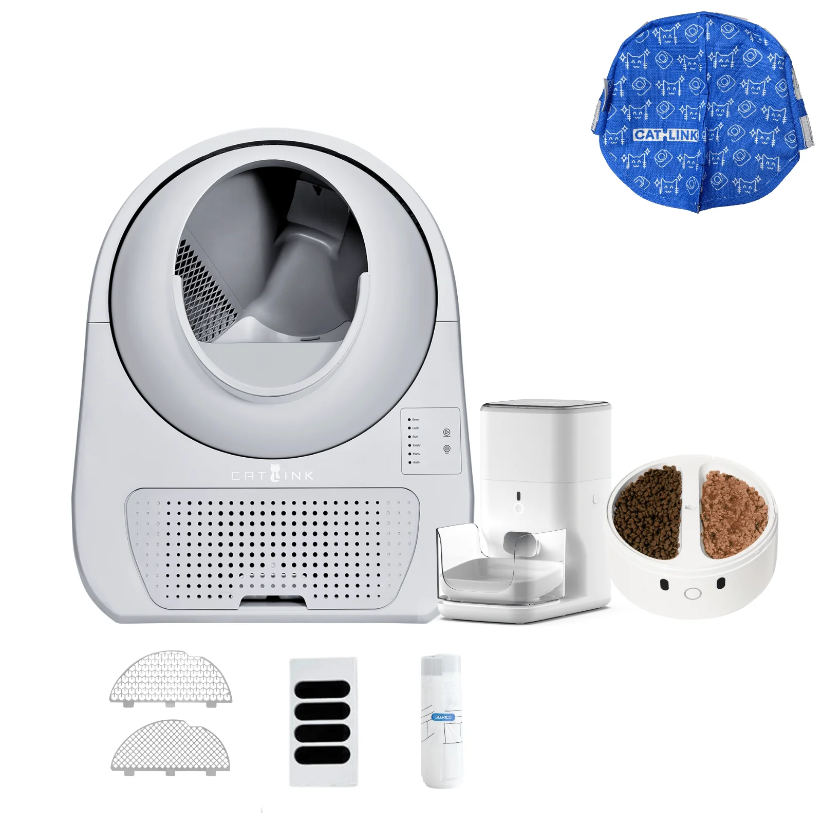 Clean & Feed Bundle - Litter Box, Feeder & Water Fountain Complete Set - Image 112