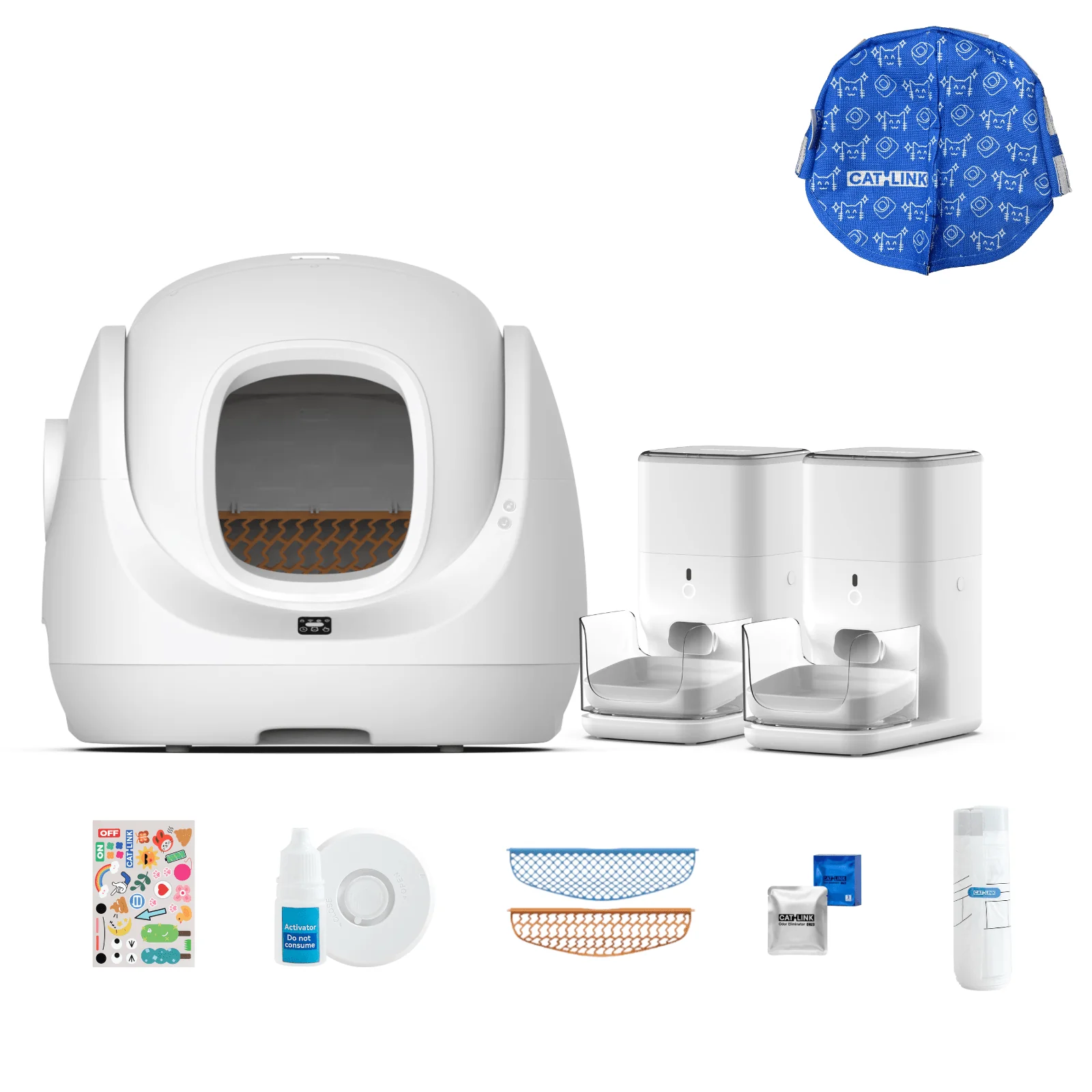 Clean & Feed Bundle - Litter Box, Feeder & Water Fountain Complete Set - Image 116