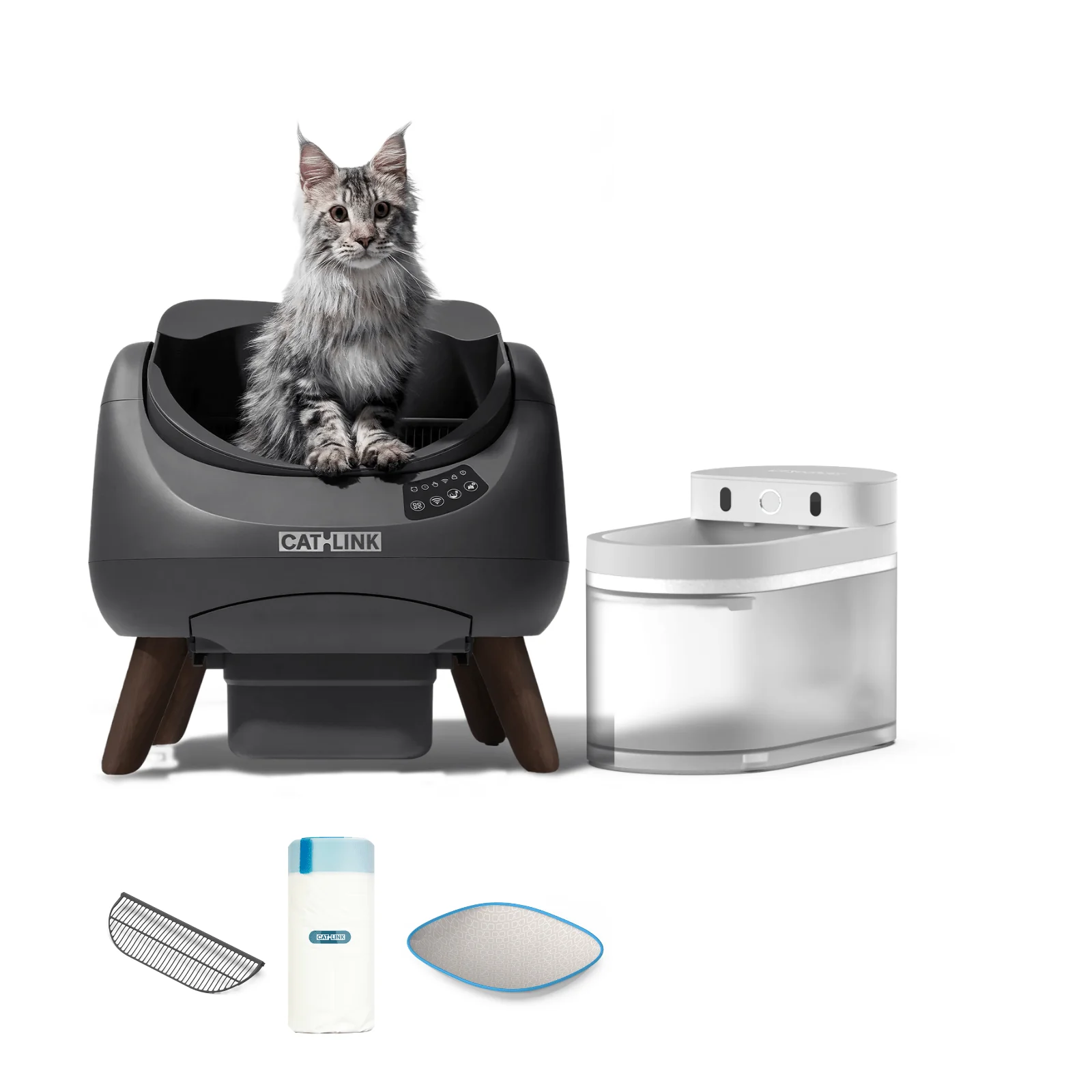 Clean & Feed Bundle - Litter Box, Feeder & Water Fountain Complete Set - Image 44