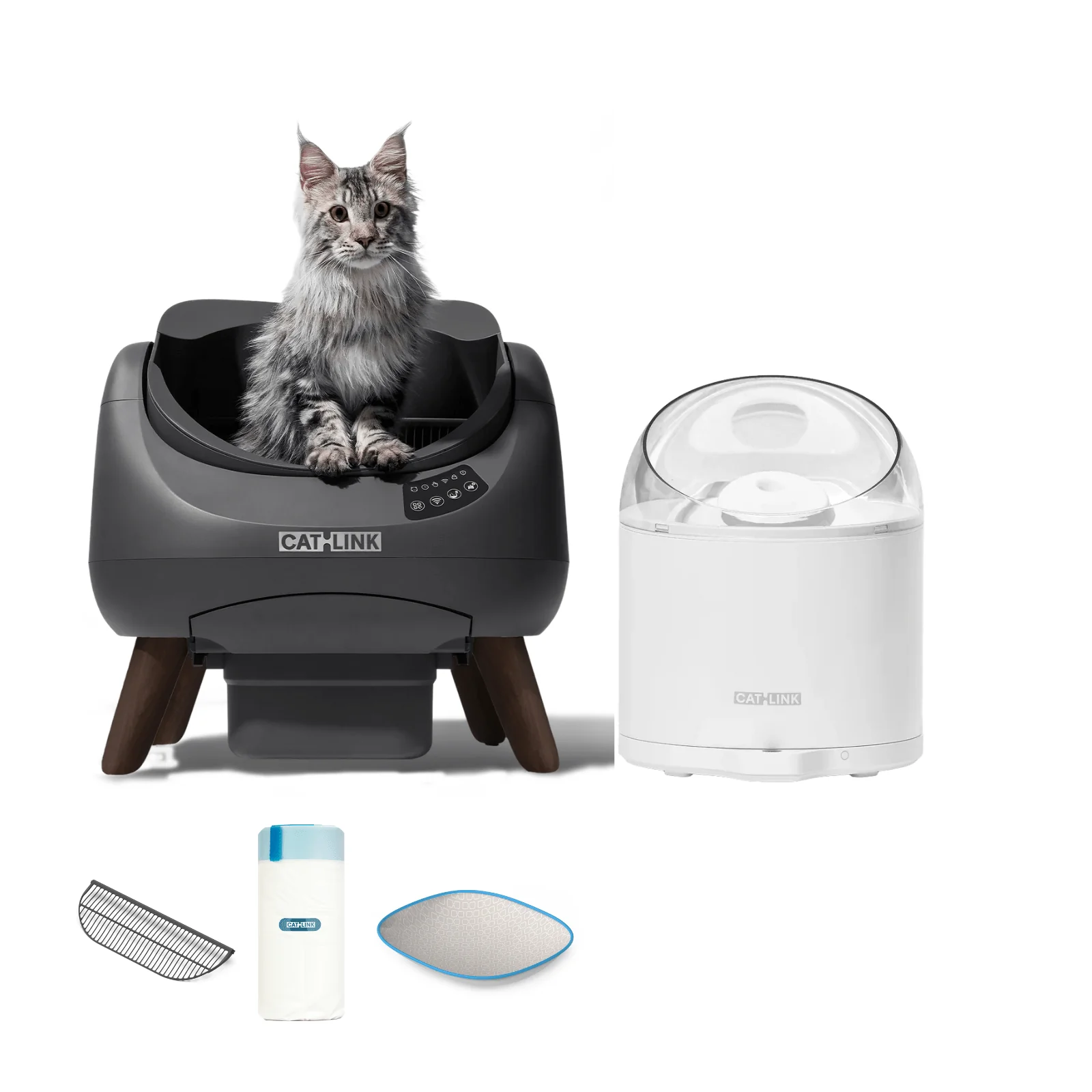 Clean & Feed Bundle - Litter Box, Feeder & Water Fountain Complete Set - Image 47