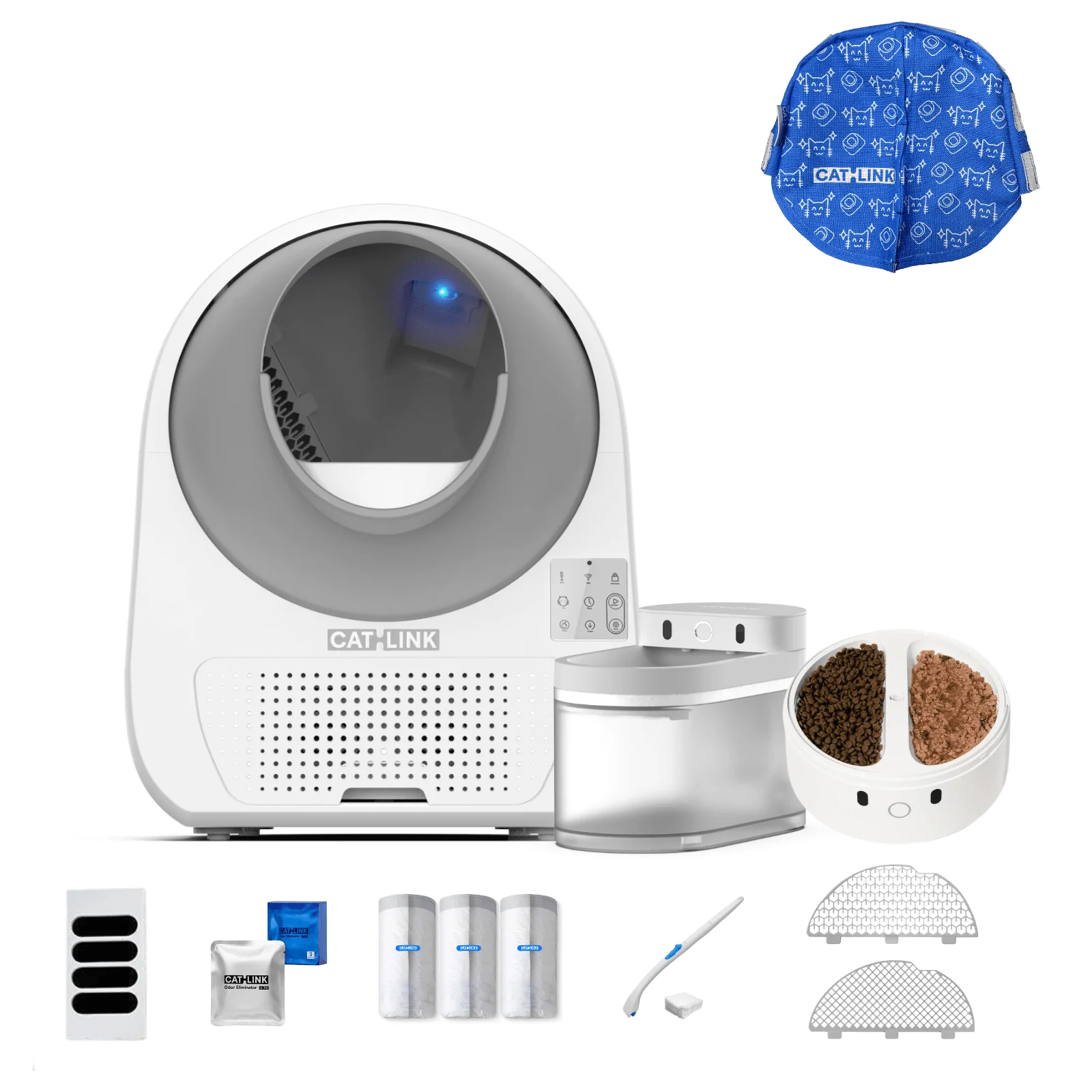 Clean & Feed Bundle - Litter Box, Feeder & Water Fountain Complete Set - Image 50