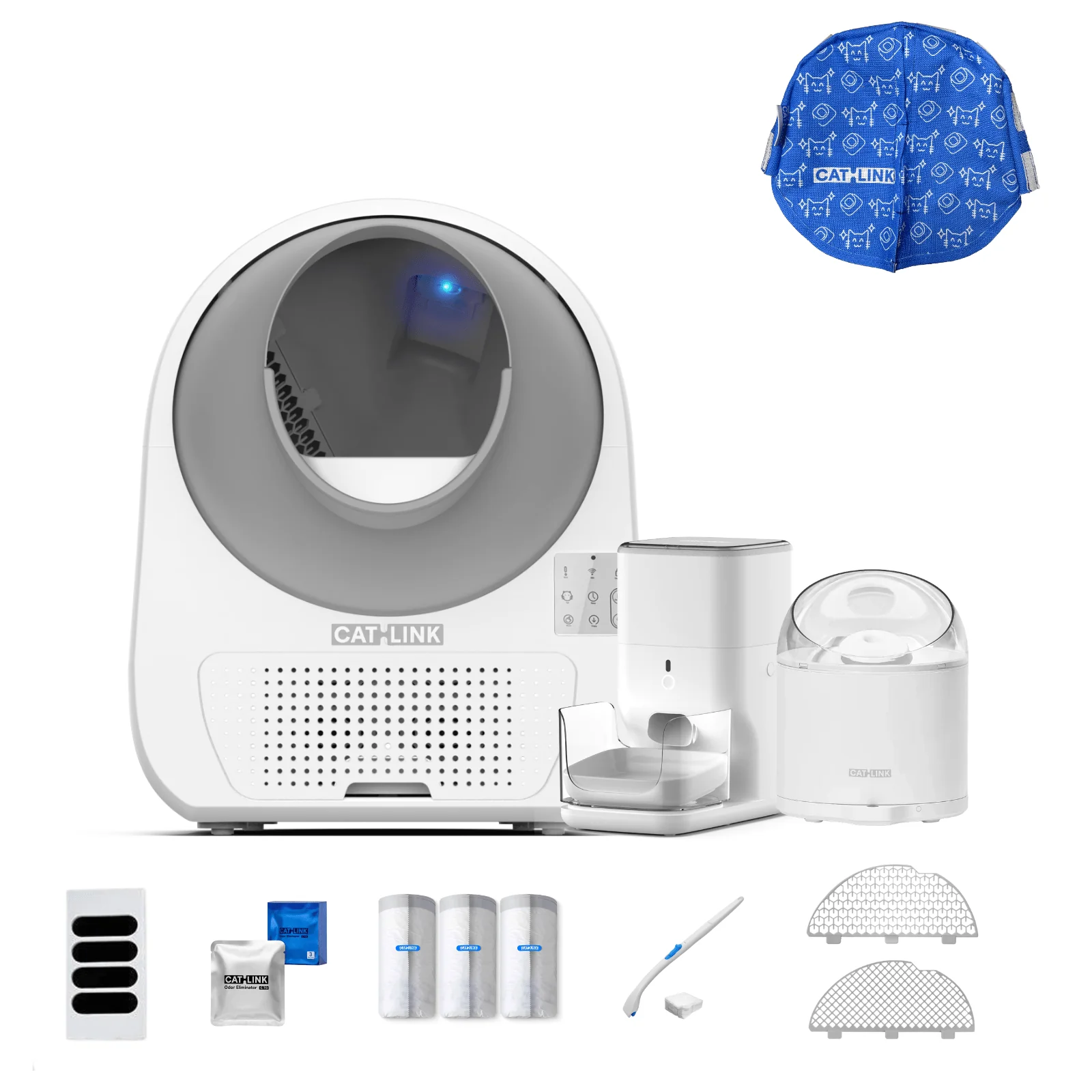 Clean & Feed Bundle - Litter Box, Feeder & Water Fountain Complete Set - Image 51