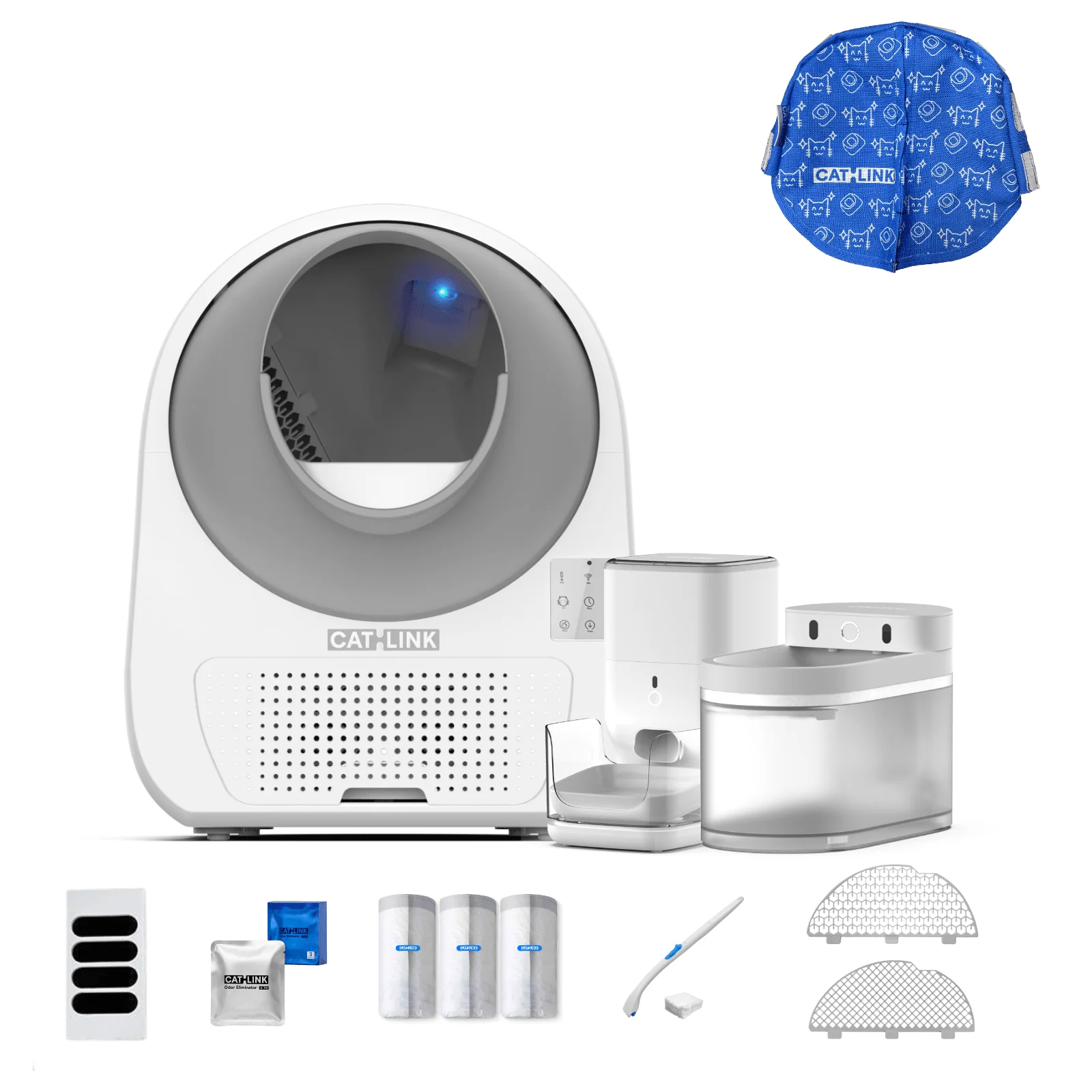 Clean & Feed Bundle - Litter Box, Feeder & Water Fountain Complete Set - Image 52