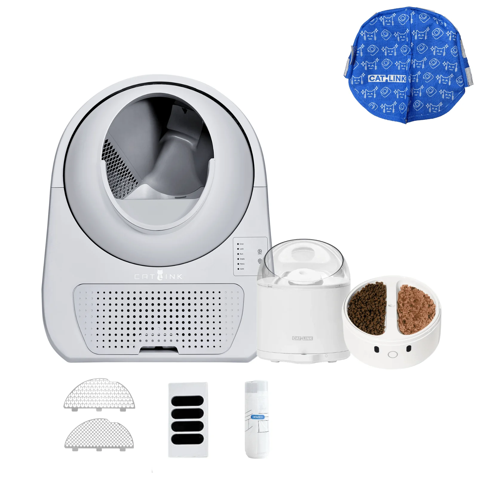 Clean & Feed Bundle - Litter Box, Feeder & Water Fountain Complete Set - Image 57