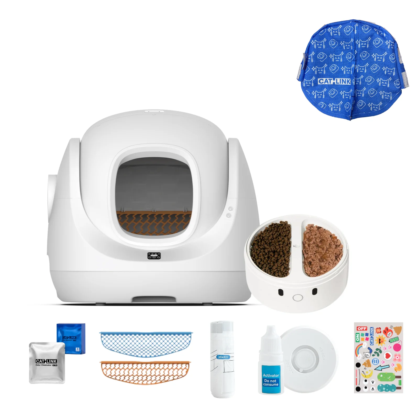 Clean & Feed Bundle - Litter Box, Feeder & Water Fountain Complete Set - Image 61