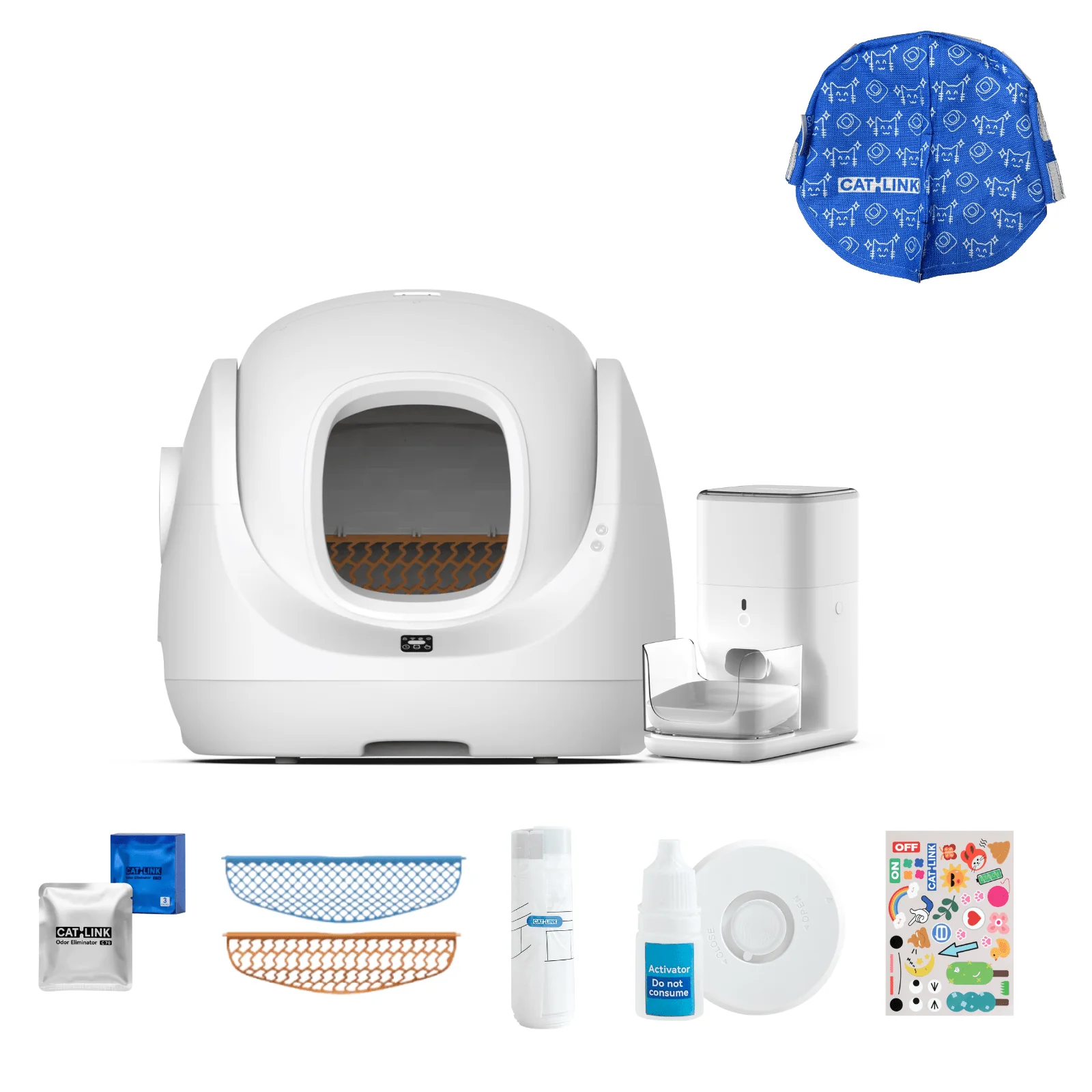 Clean & Feed Bundle - Litter Box, Feeder & Water Fountain Complete Set - Image 62