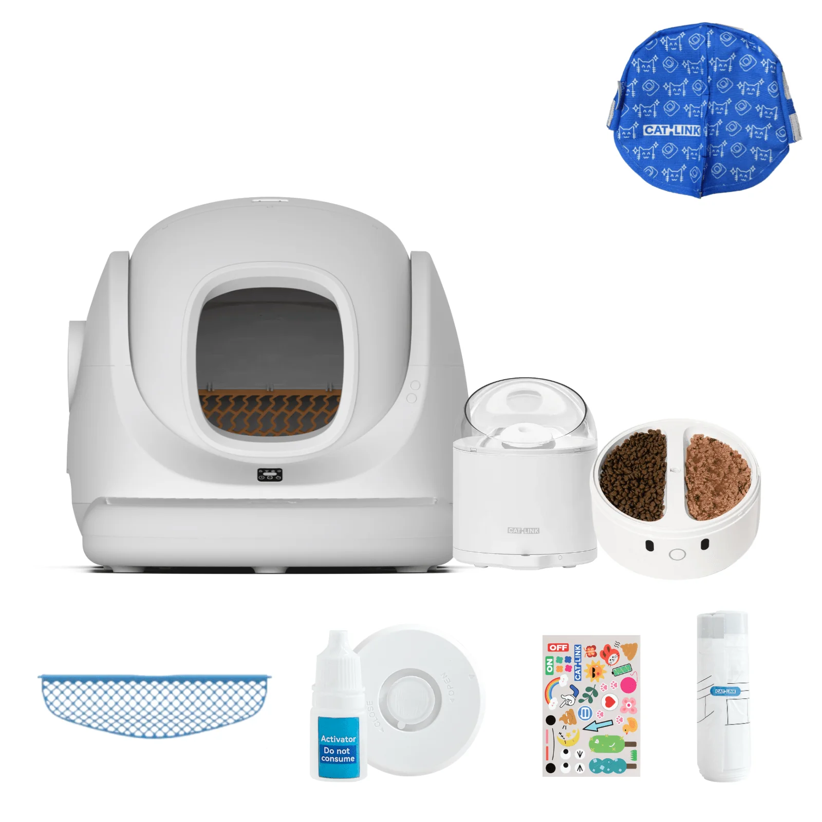 Clean & Feed Bundle - Litter Box, Feeder & Water Fountain Complete Set - Image 65