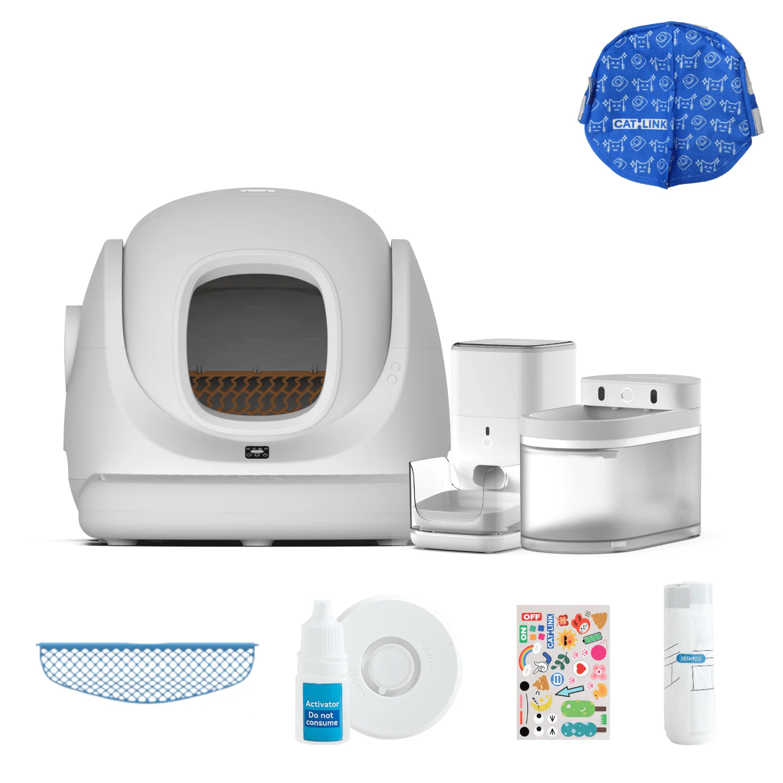 Clean & Feed Bundle - Litter Box, Feeder & Water Fountain Complete Set - Image 68