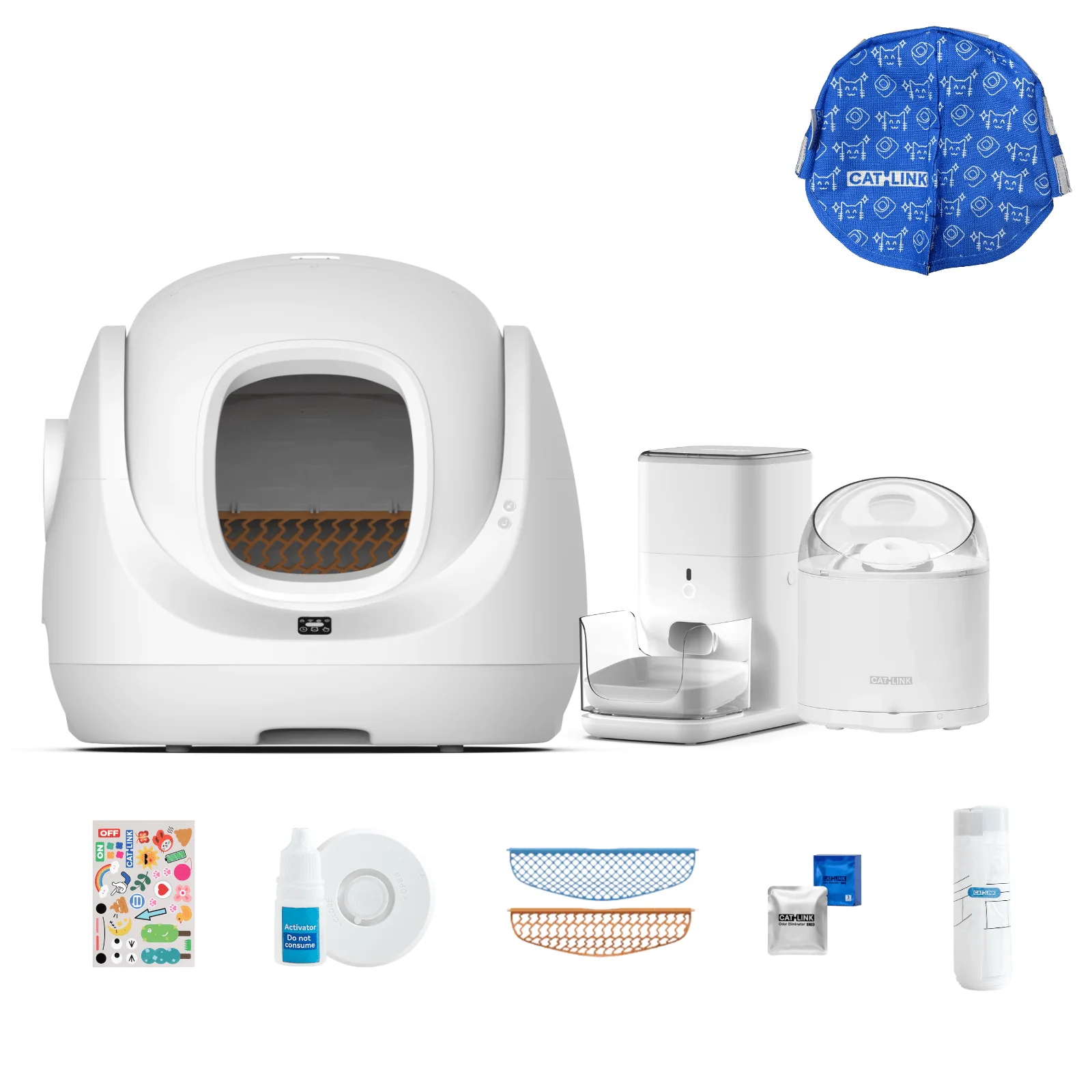 Clean & Feed Bundle - Litter Box, Feeder & Water Fountain Complete Set - Image 74