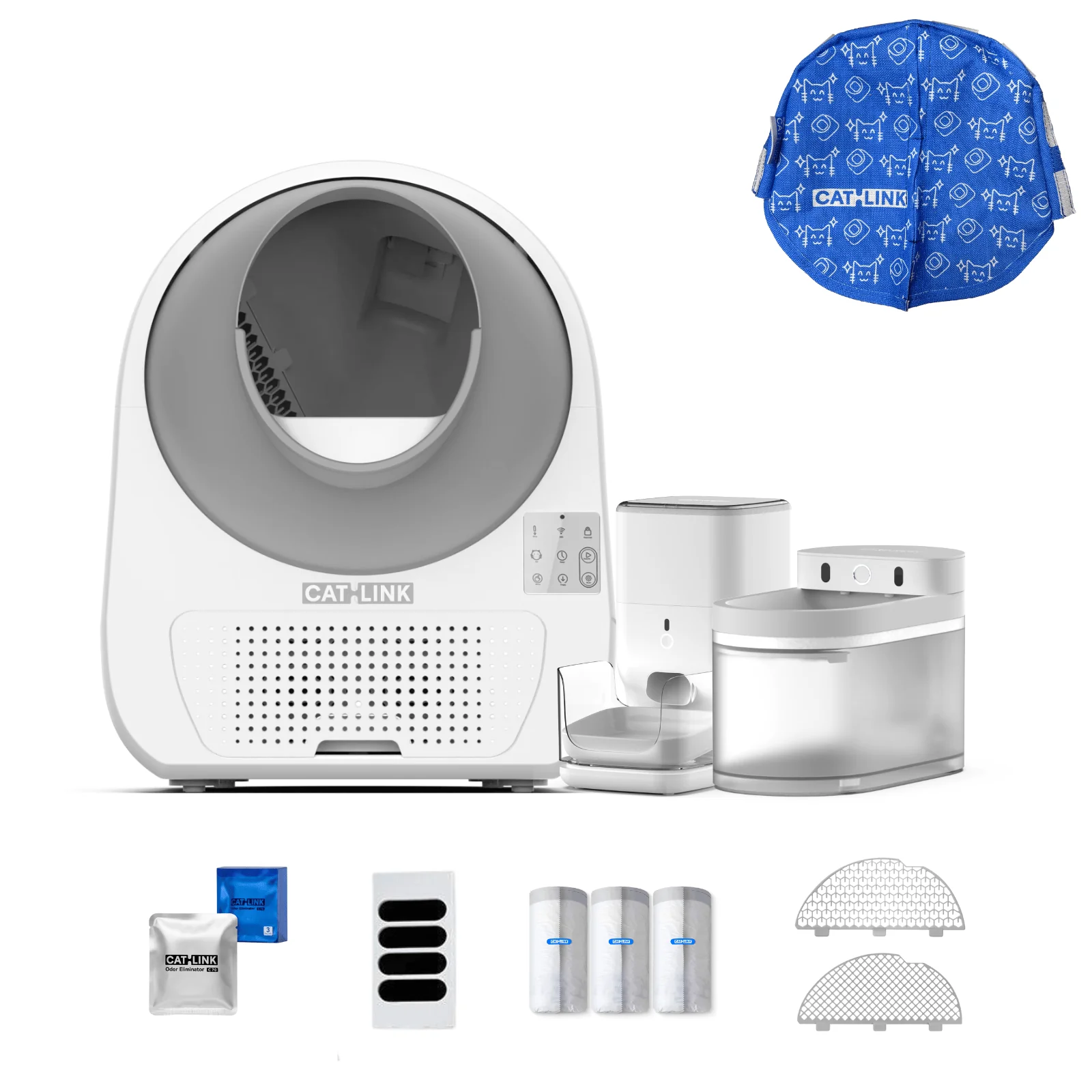 Clean & Feed Bundle - Litter Box, Feeder & Water Fountain Complete Set - Image 83