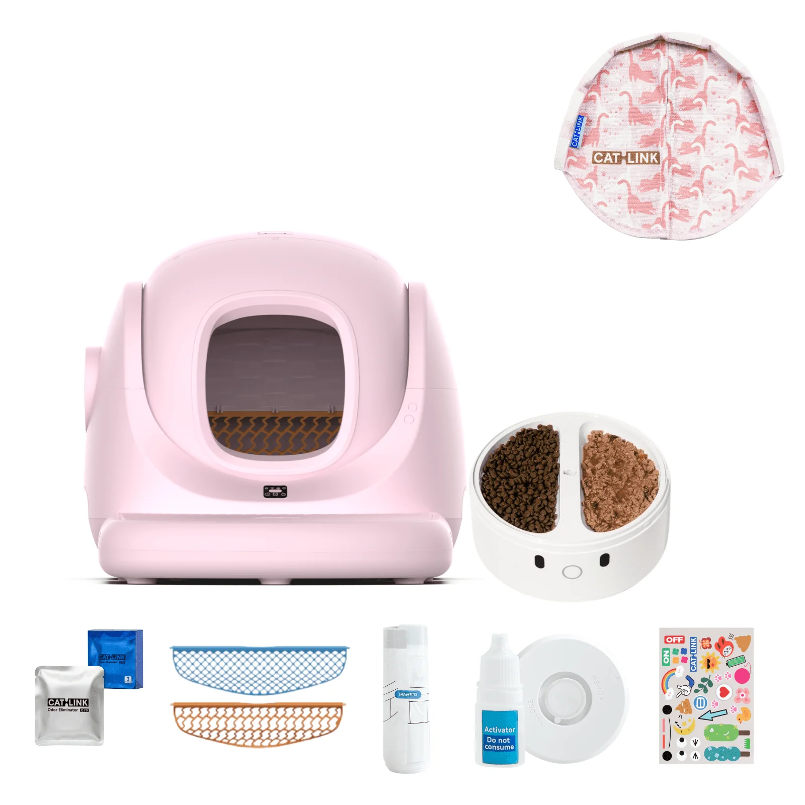 Clean & Feed Bundle - Litter Box, Feeder & Water Fountain Complete Set - Image 84