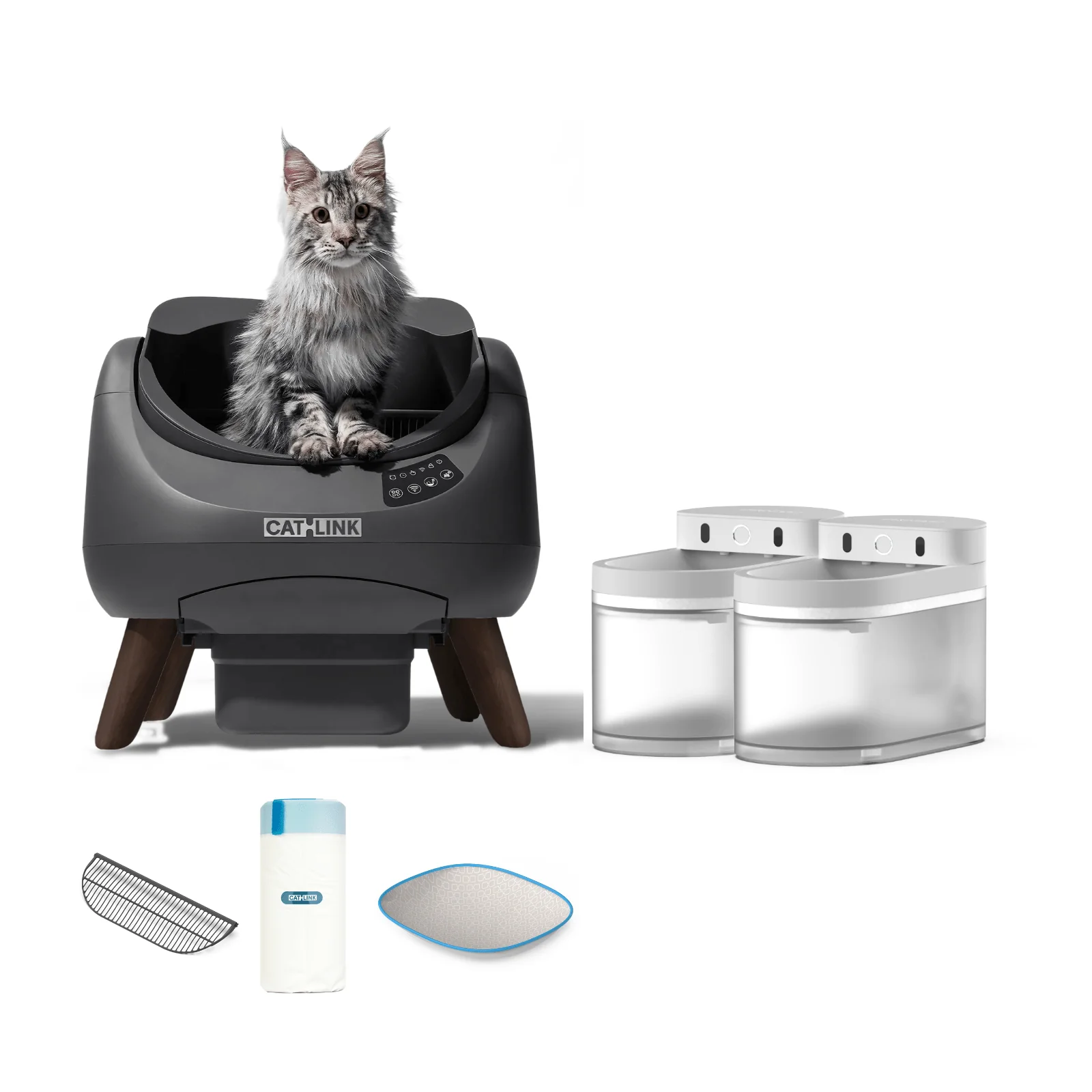 Clean & Feed Bundle - Litter Box, Feeder & Water Fountain Complete Set - Image 97
